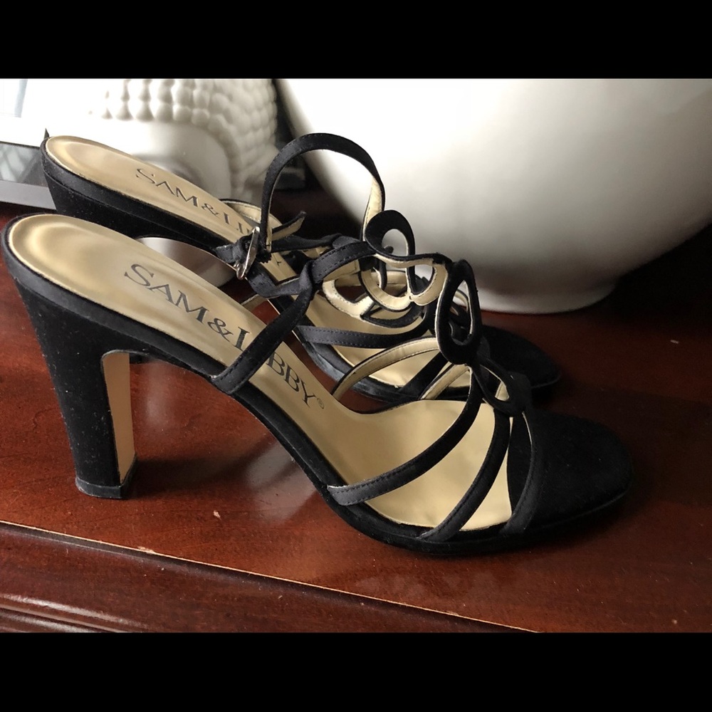 Black leather shoes